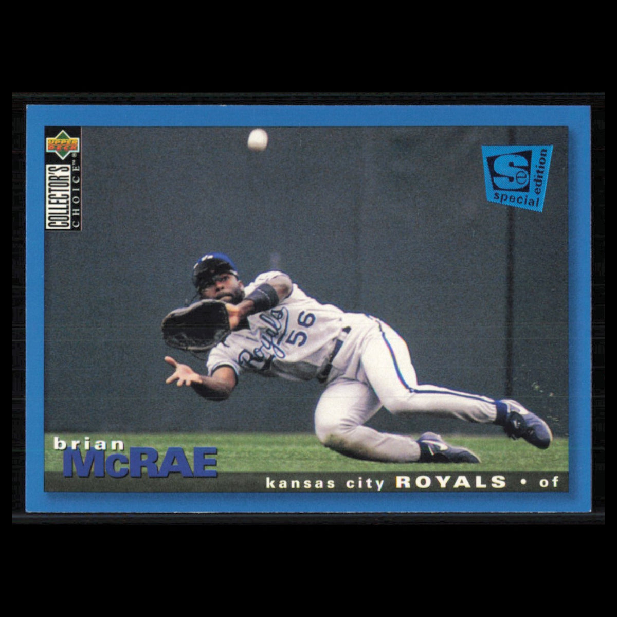 Brian McRae #216 1995 Collectors Choice SE Kansas City Royals Baseball Card MLB