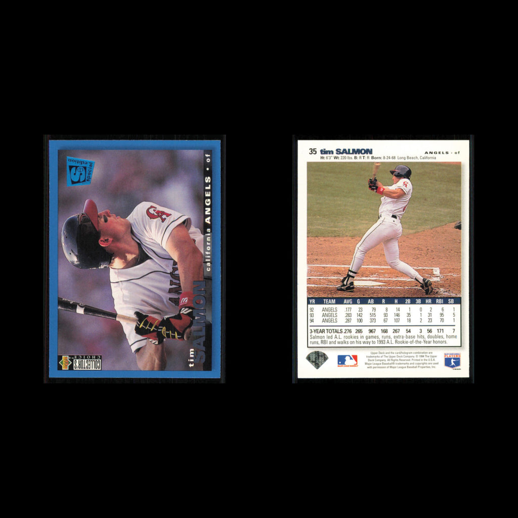 Tim Salmon #35 1995 Collectors Choice SE California Angels Baseball Card MLB NM