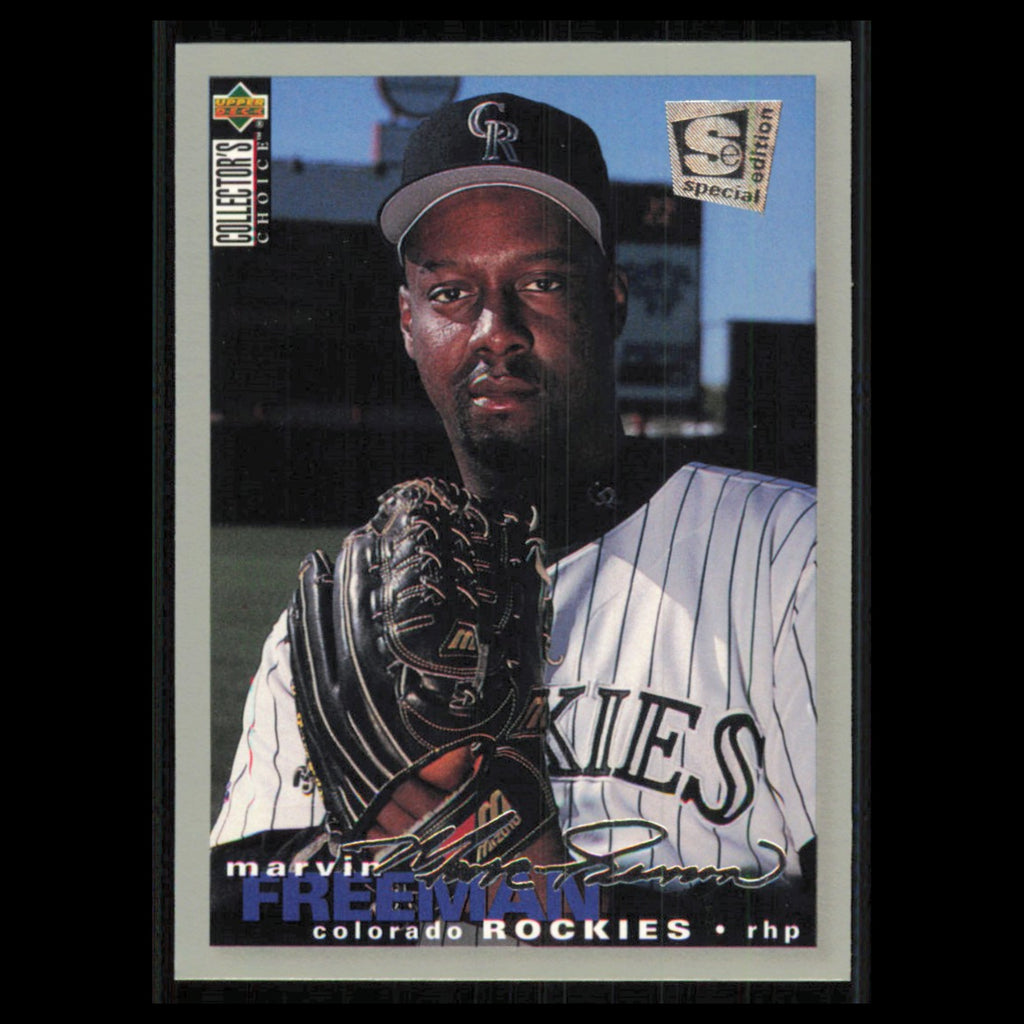 Marvin Freeman #204 1995 Collectors Choice SE Silver Signature Colorado Rockies