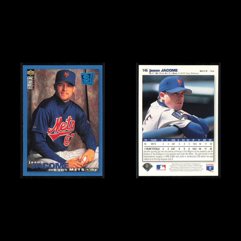 Jason Jacome #146 1995 Collectors Choice SE New York Mets Baseball Card MLB NM