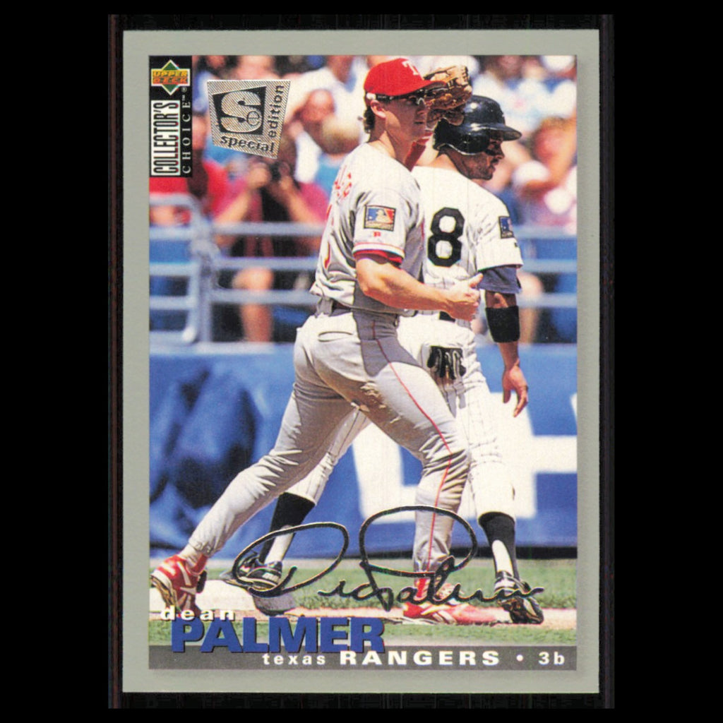 Dean Palmer #187 1995 Collectors Choice SE Silver Signature Texas Rangers Card