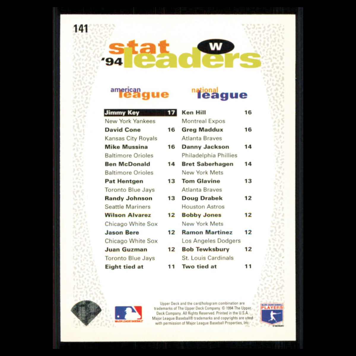Jimmy Key #141 1995 Collectors Choice SE New York Yankees Baseball Card MLB NM
