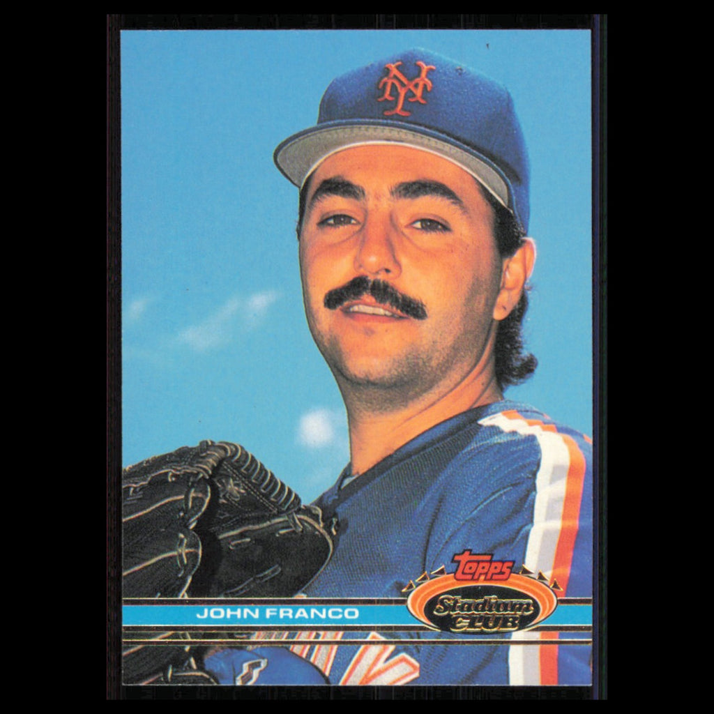 John Franco #22 1991 Topps Stadium Club New York Mets Baseball Card MLB NM