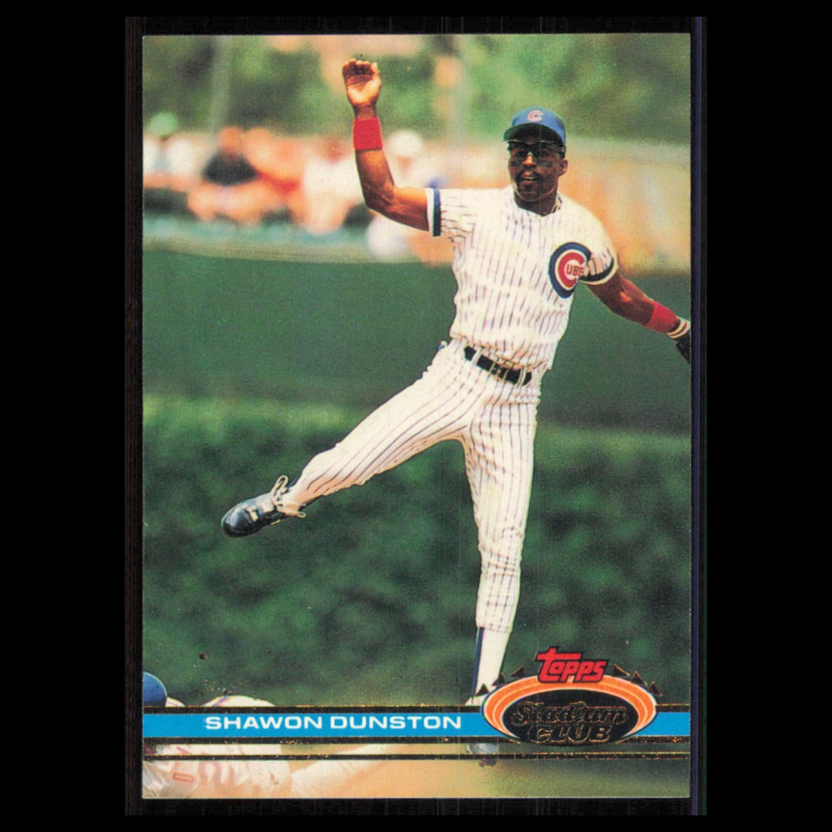 Shawon Dunston #3 1991 Topps Stadium Club Chicago Cubs Baseball Card MLB NM