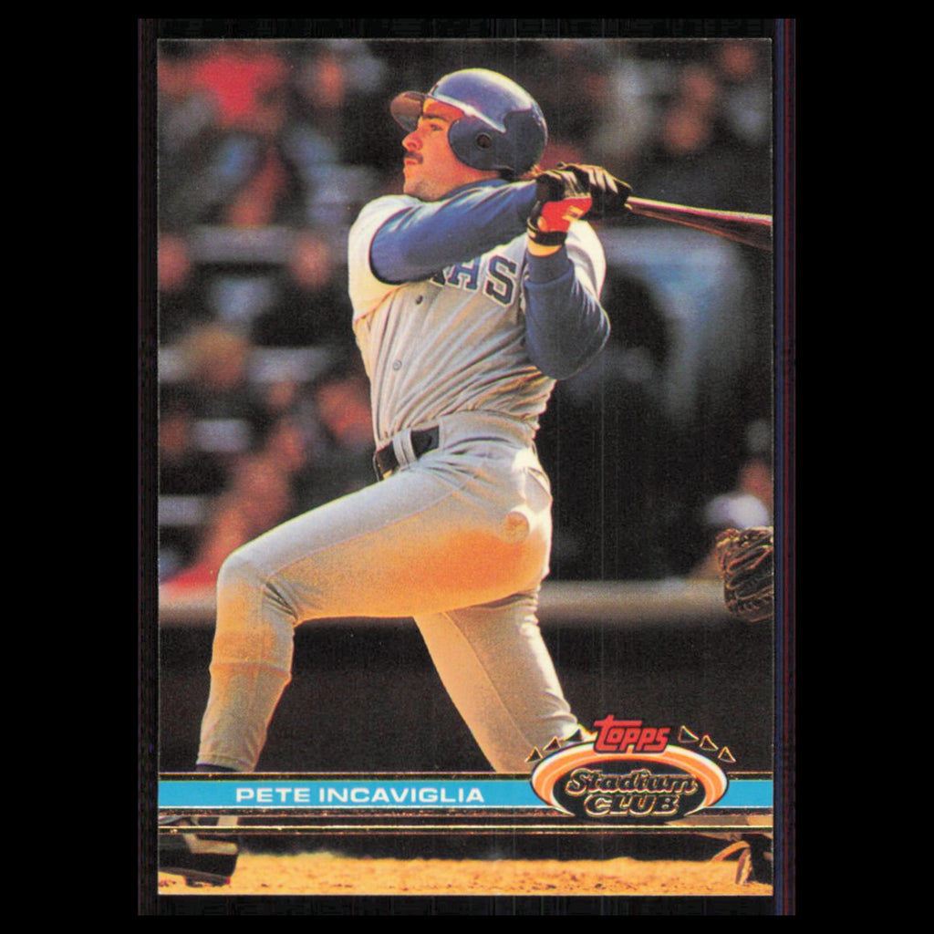 Pete Incaviglia #78 1991 Topps Stadium Club Texas Rangers Baseball Card MLB NM