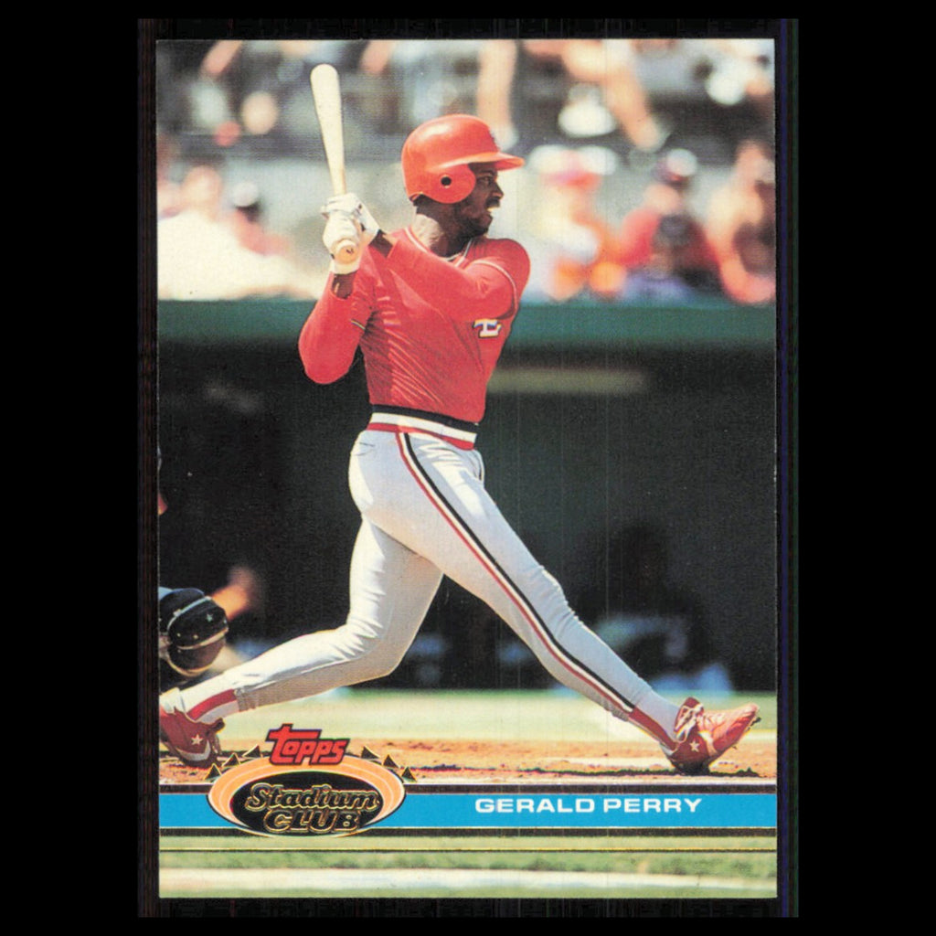 Gerald Perry #379 1991 Topps Stadium Club St. Louis Cardinals Baseball Card MLB