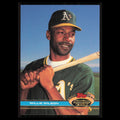 Willie Wilson #378 1991 Topps Stadium Club Oakland Athletics Baseball Card MLB