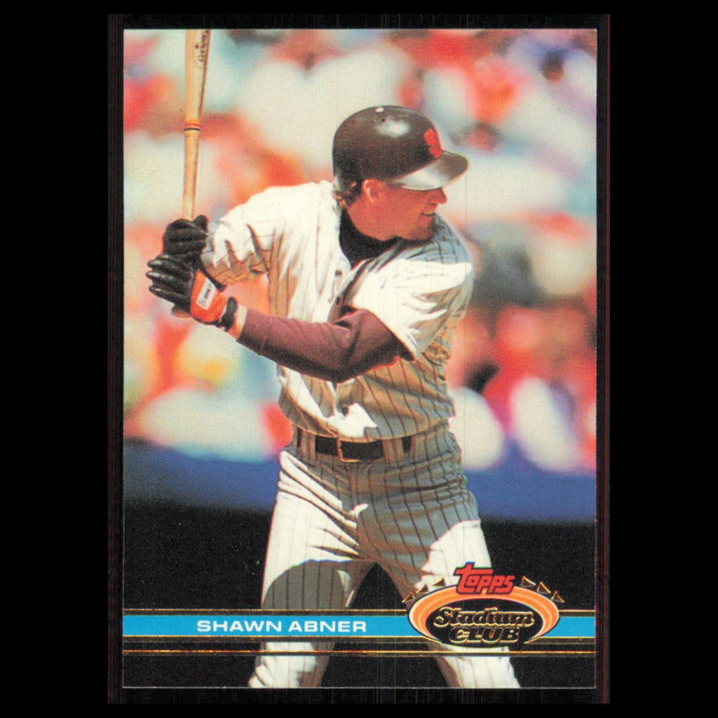 Shawn Abner #291 1991 Topps Stadium Club San Diego Padres Baseball Card MLB NM