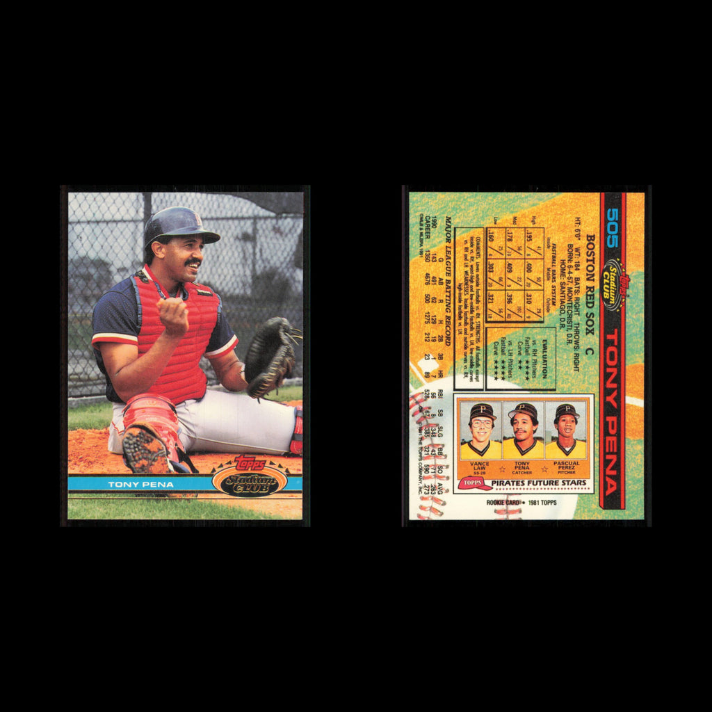 Tony Pena #505 1991 Topps Stadium Club Boston Red Sox Baseball Card MLB NM