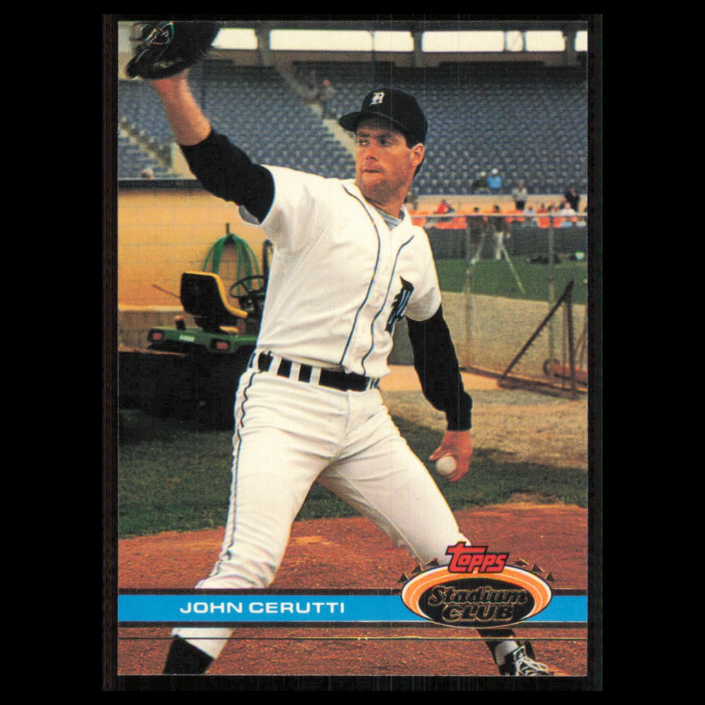 John Cerutti #445 1991 Topps Stadium Club Detroit Tigers Baseball Card MLB NM
