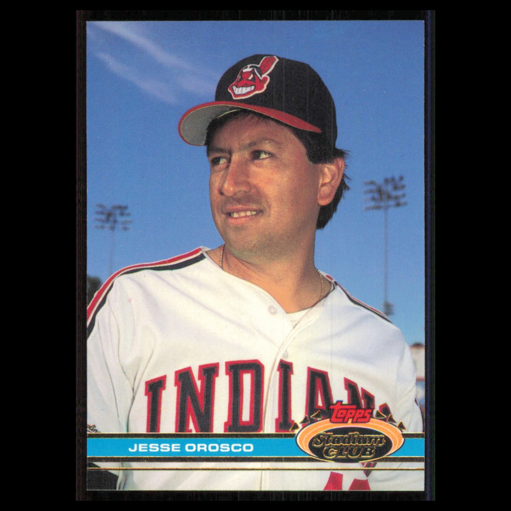 Jesse Orosco #322 1991 Topps Stadium Club Cleveland Indians Baseball Card MLB NM