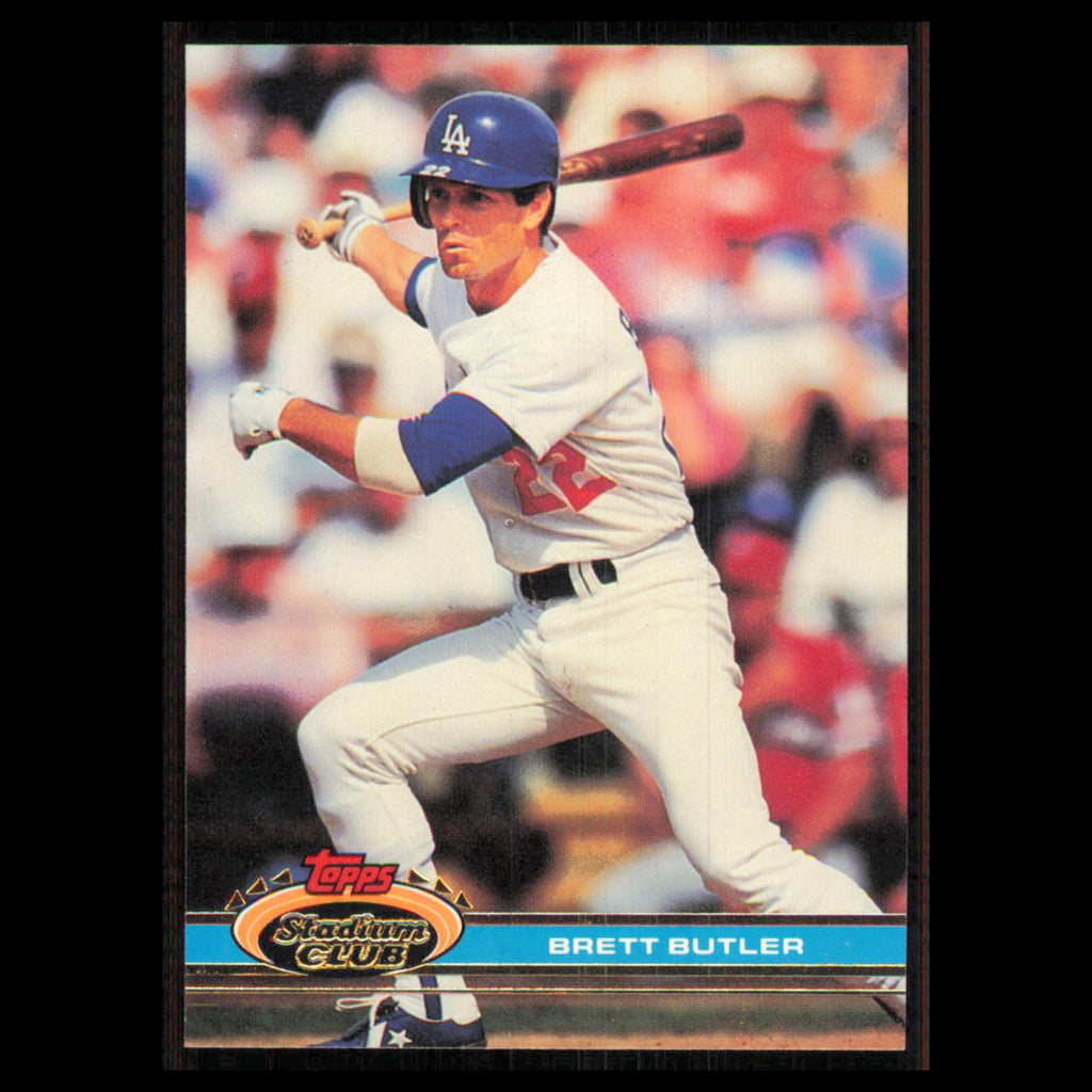 Brett Butler #389 1991 Topps Stadium Club Los Angeles Dodgers Baseball Card MLB