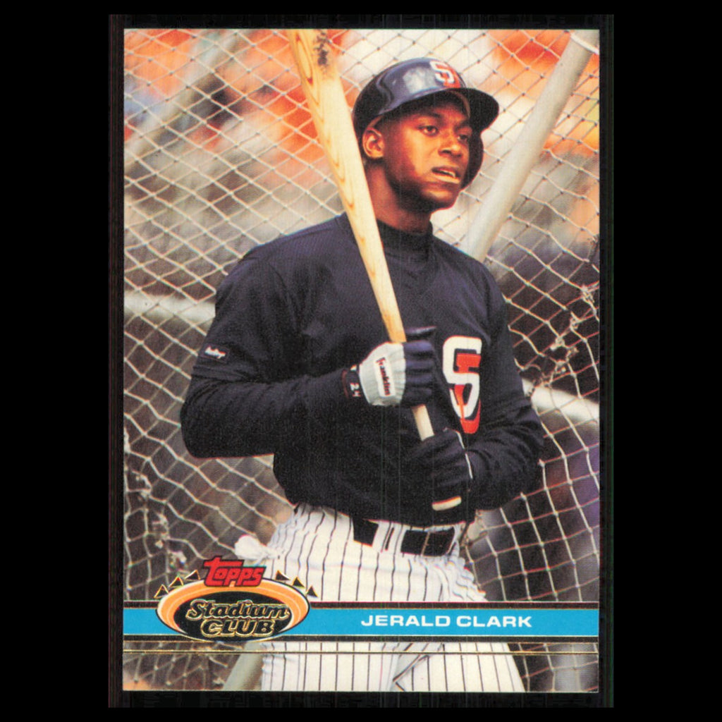 Jerald Clark #468 1991 Topps Stadium Club San Diego Padres Baseball Card MLB NM