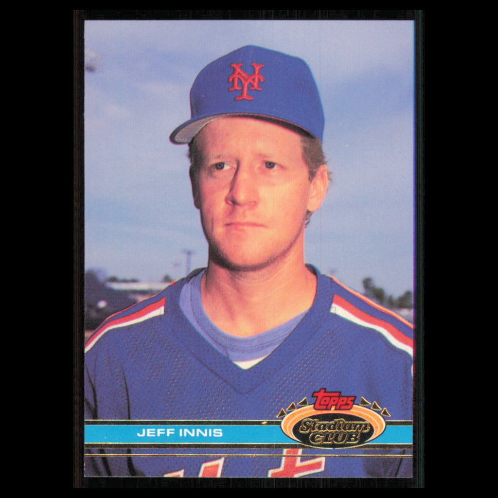 Jeff Innis #547 1991 Topps Stadium Club New York Mets Baseball Card MLB NM