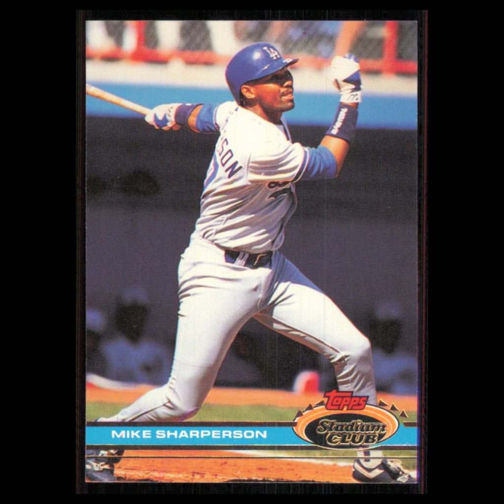 Mike Sharperson #541 1991 Topps Stadium Club Los Angeles Dodgers Baseball Card