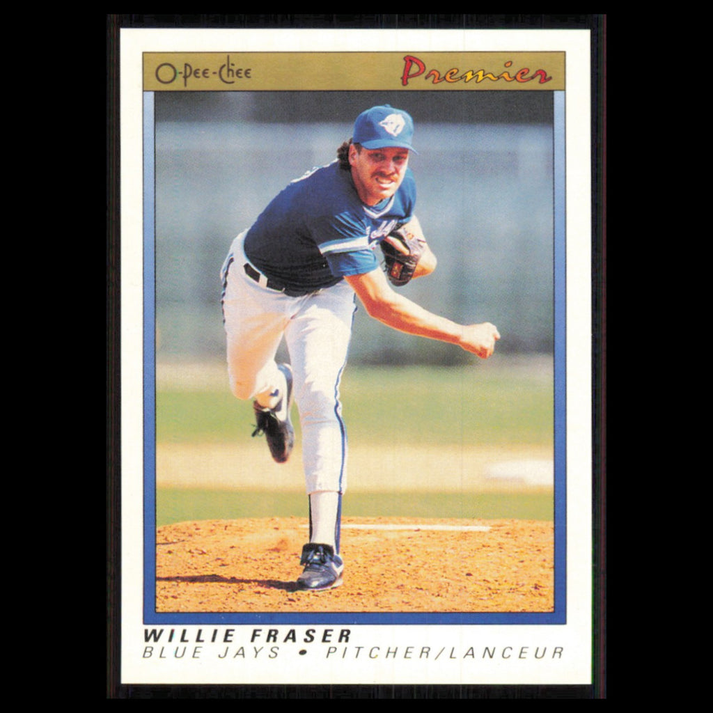Willie Fraser #46 1991 O-Pee-Chee Premier Toronto Blue Jays Baseball Card MLB NM