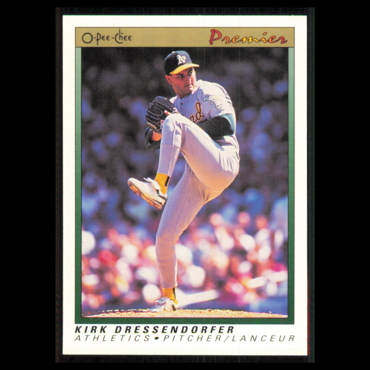 Kirk Dressendorfer Rookie #36 1991 O-Pee-Chee Premier Oakland Athletics Baseball