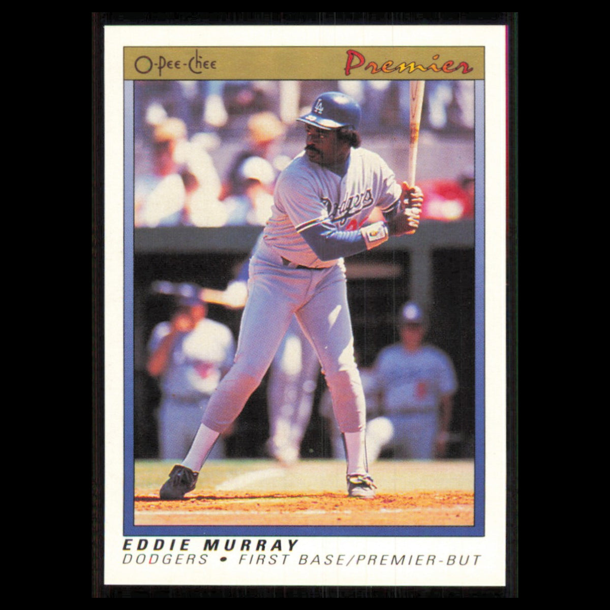 Eddie Murray #86 1991 O-Pee-Chee Premier Los Angeles Dodgers Baseball Card MLB