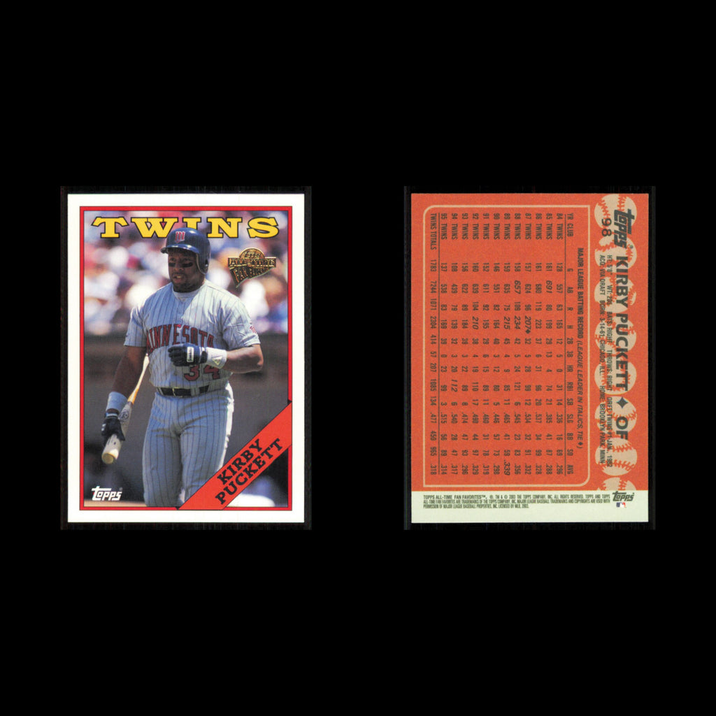 Kirby Puckett #98 2003 Topps All-Time Fan Favorites Minnesota Twins Baseball MLB