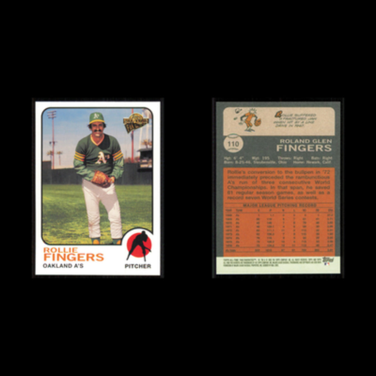 Rollie Fingers #110 2003 Topps All-Time Fan Favorites Oakland Athletics Baseball