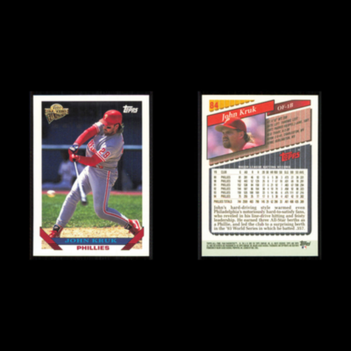 John Kruk #84 2003 Topps All-Time Fan Favorites Philadelphia Phillies Baseball