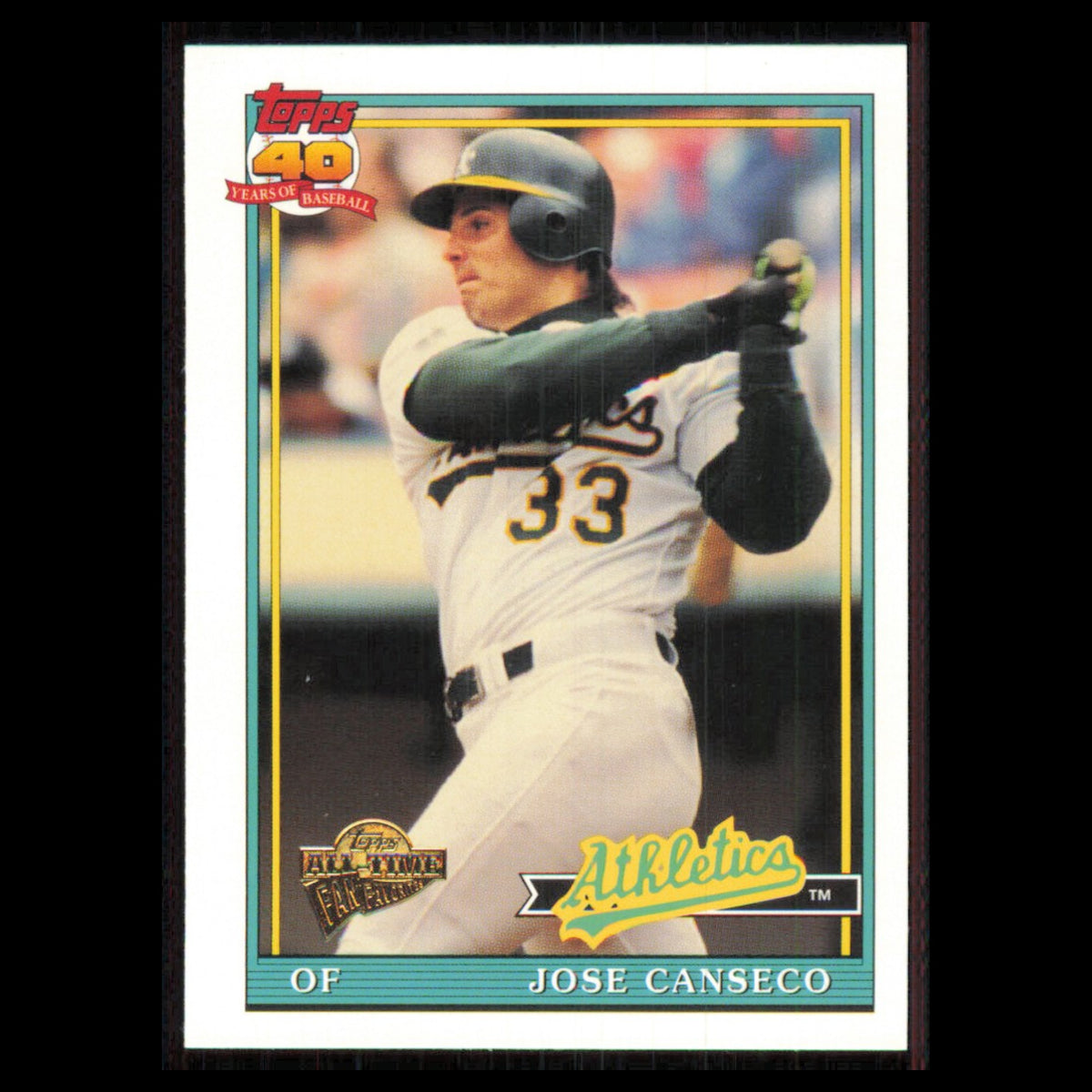 Jose Canseco #91 2004 Topps All-Time Fan Favorites Oakland Athletics Baseball NM