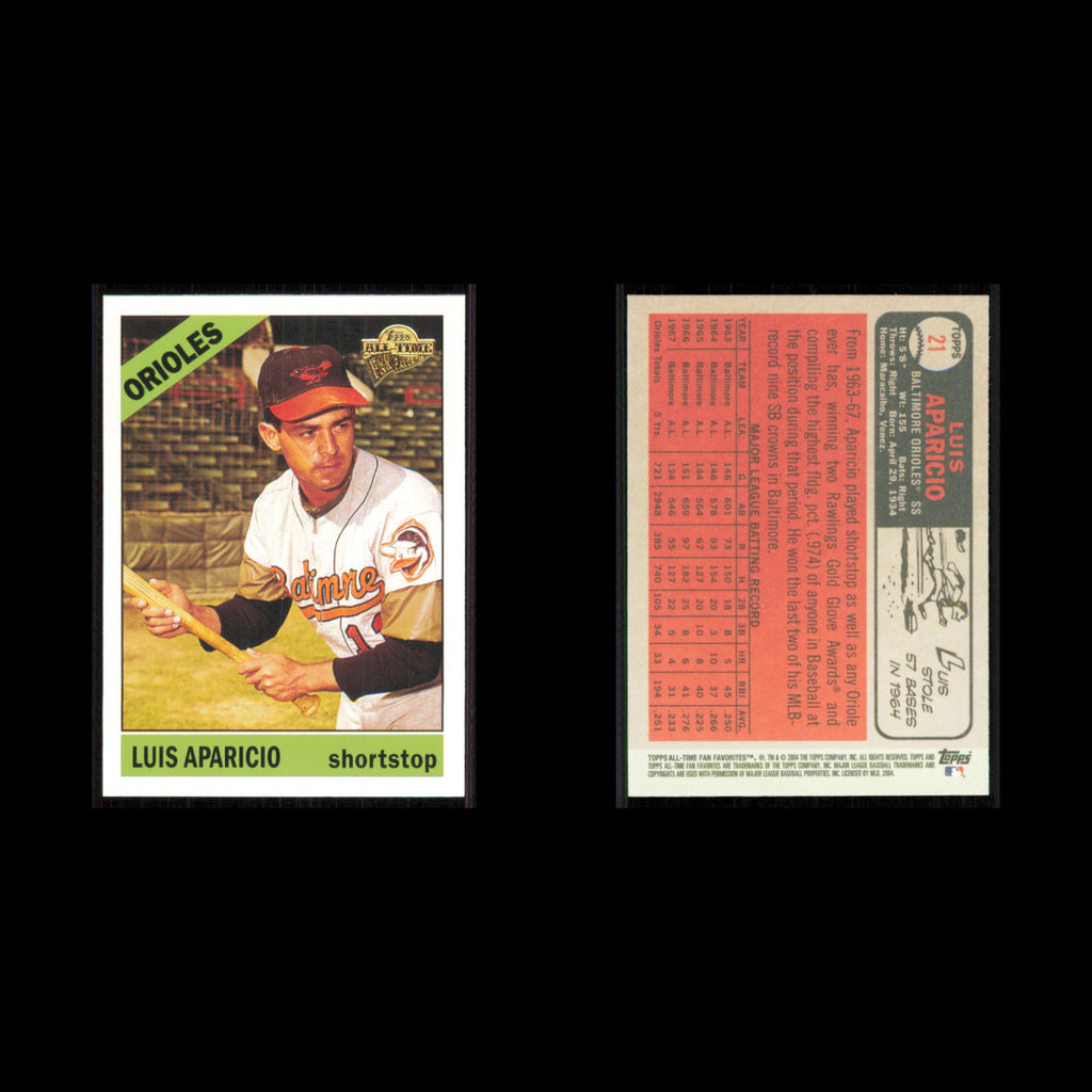 Luis Aparicio #21 2004 Topps All-Time Fan Favorites Baltimore Orioles Baseball
