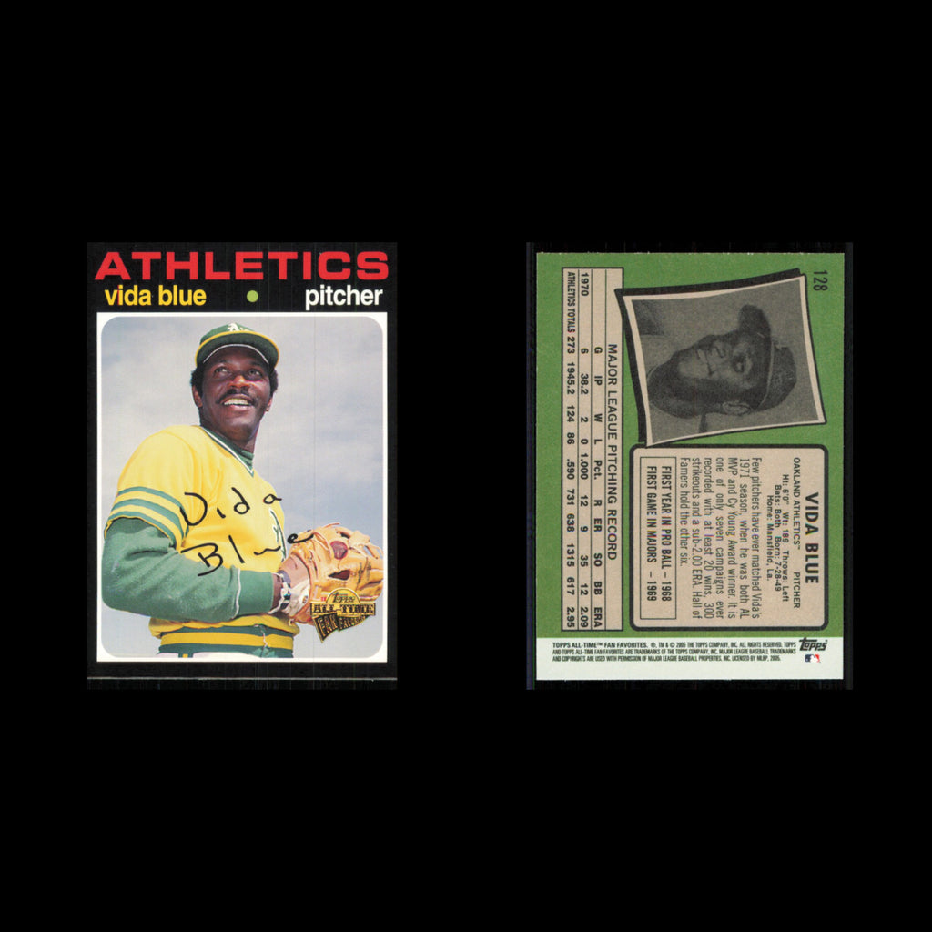 Vida Blue #128 2005 Topps All-Time Fan Favorites Oakland Athletics Baseball Card