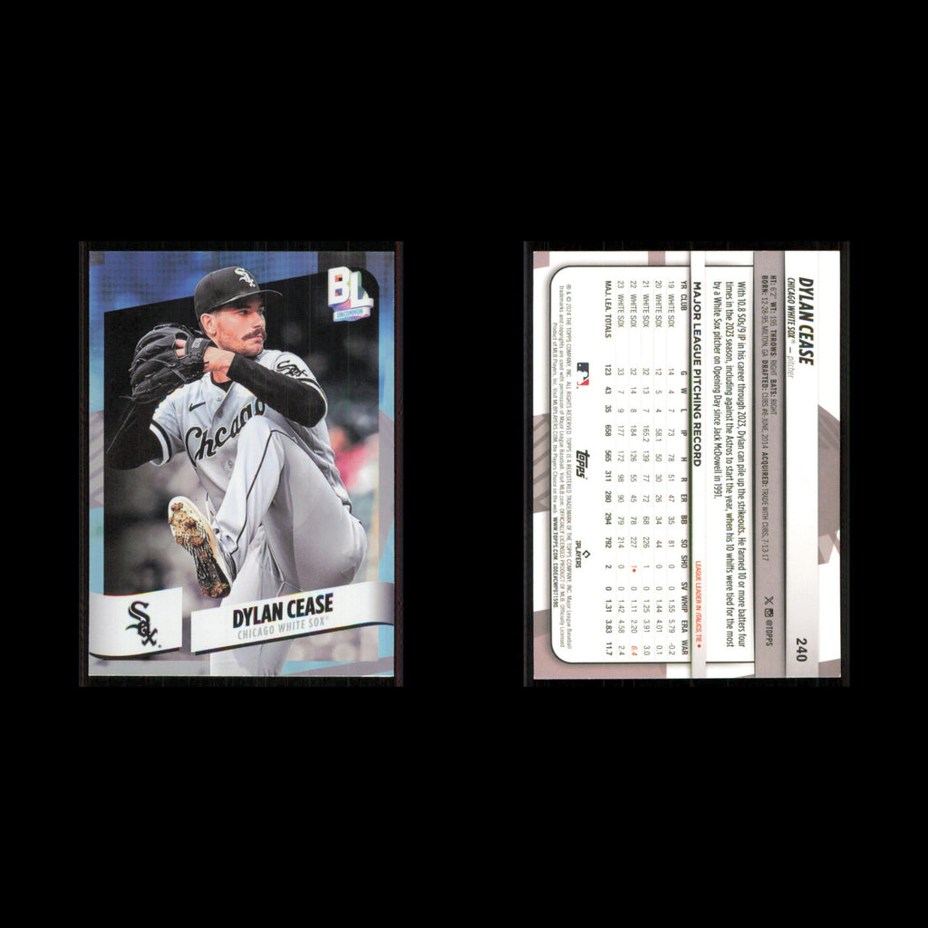 Dylan Cease #240 2024 Topps Big League Chicago White Sox Baseball Card MLB NM