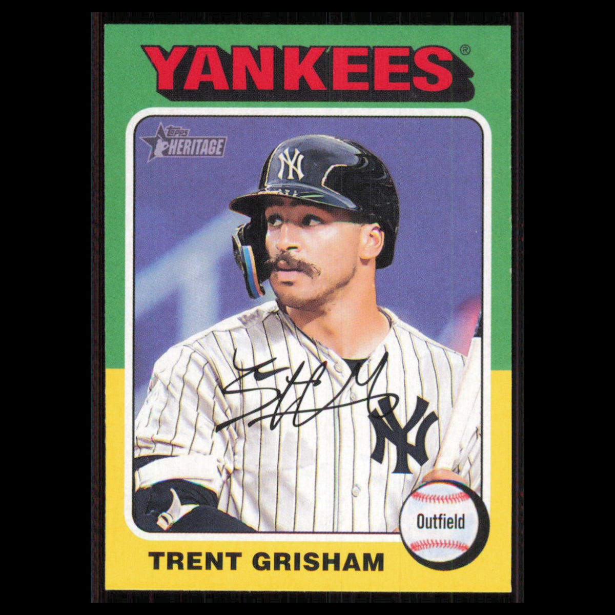 Trent Grisham #252 2024 Topps Heritage New York Yankees Baseball Card MLB NM