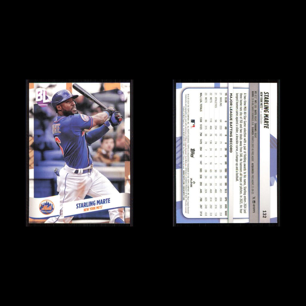 Starling Marte #132 2024 Topps Big League New York Mets Baseball Card MLB NM