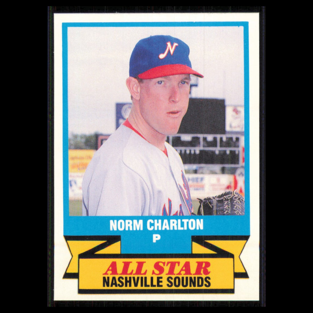 Norm Charlton #12 1989 CMC Triple A All-Stars Nashville Sounds Baseball Card MLB
