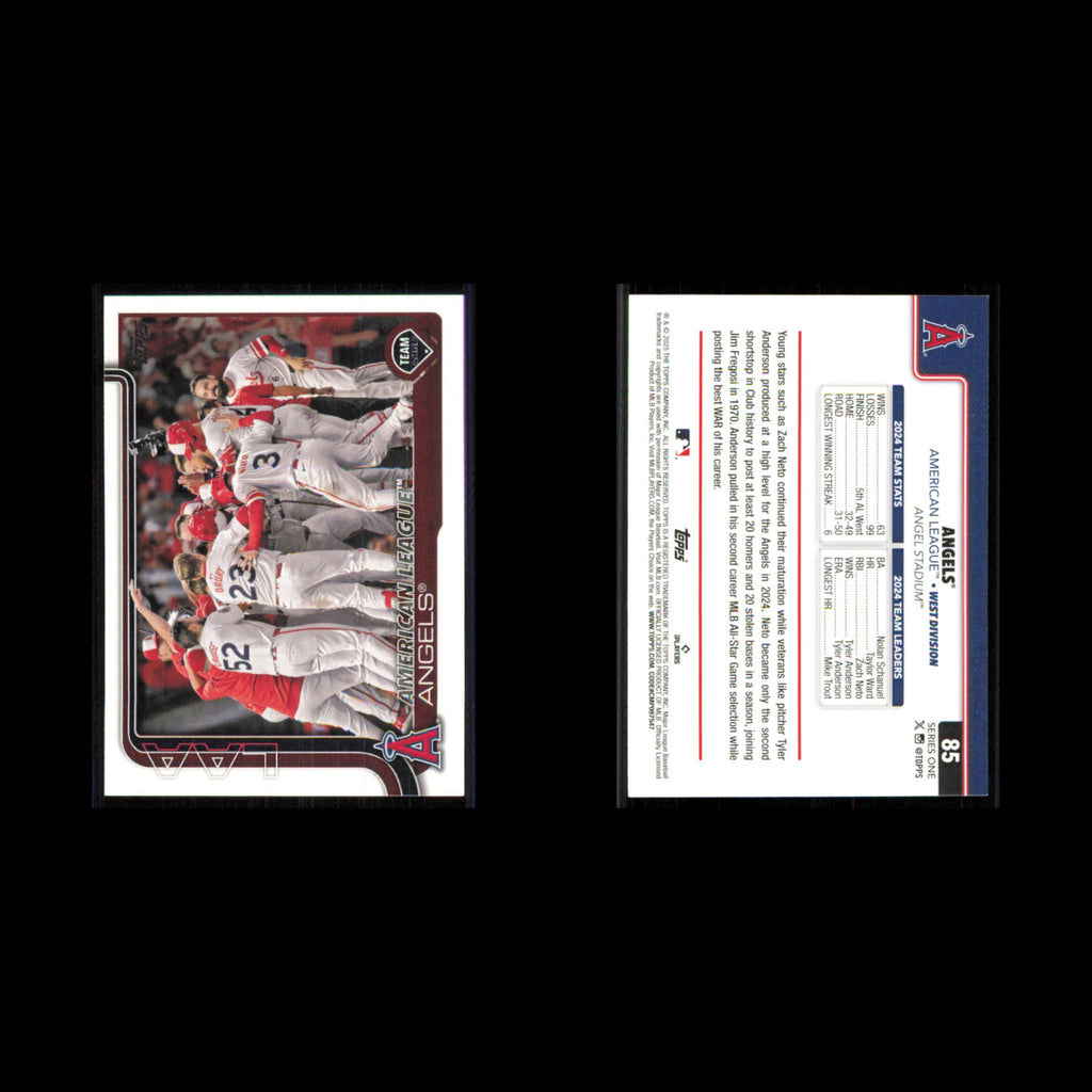 Los Angeles Angels #85 2025 Topps Los Angeles Angels Baseball Card MLB NM