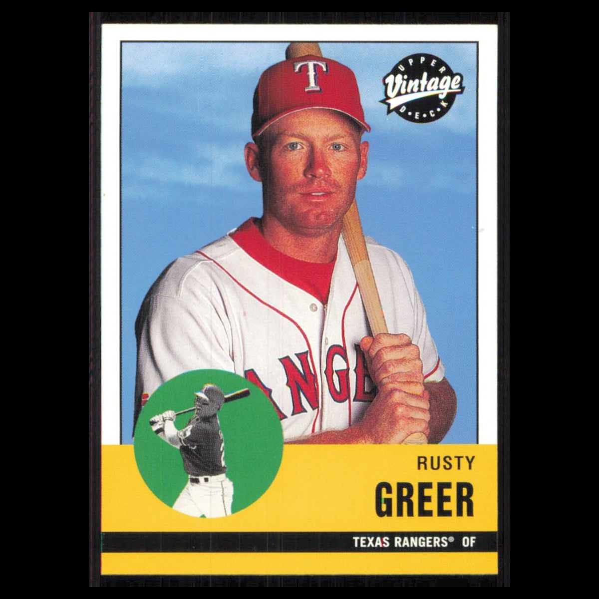Rusty Greer #84 2001 Upper Deck Vintage Texas Rangers Baseball Card MLB NM