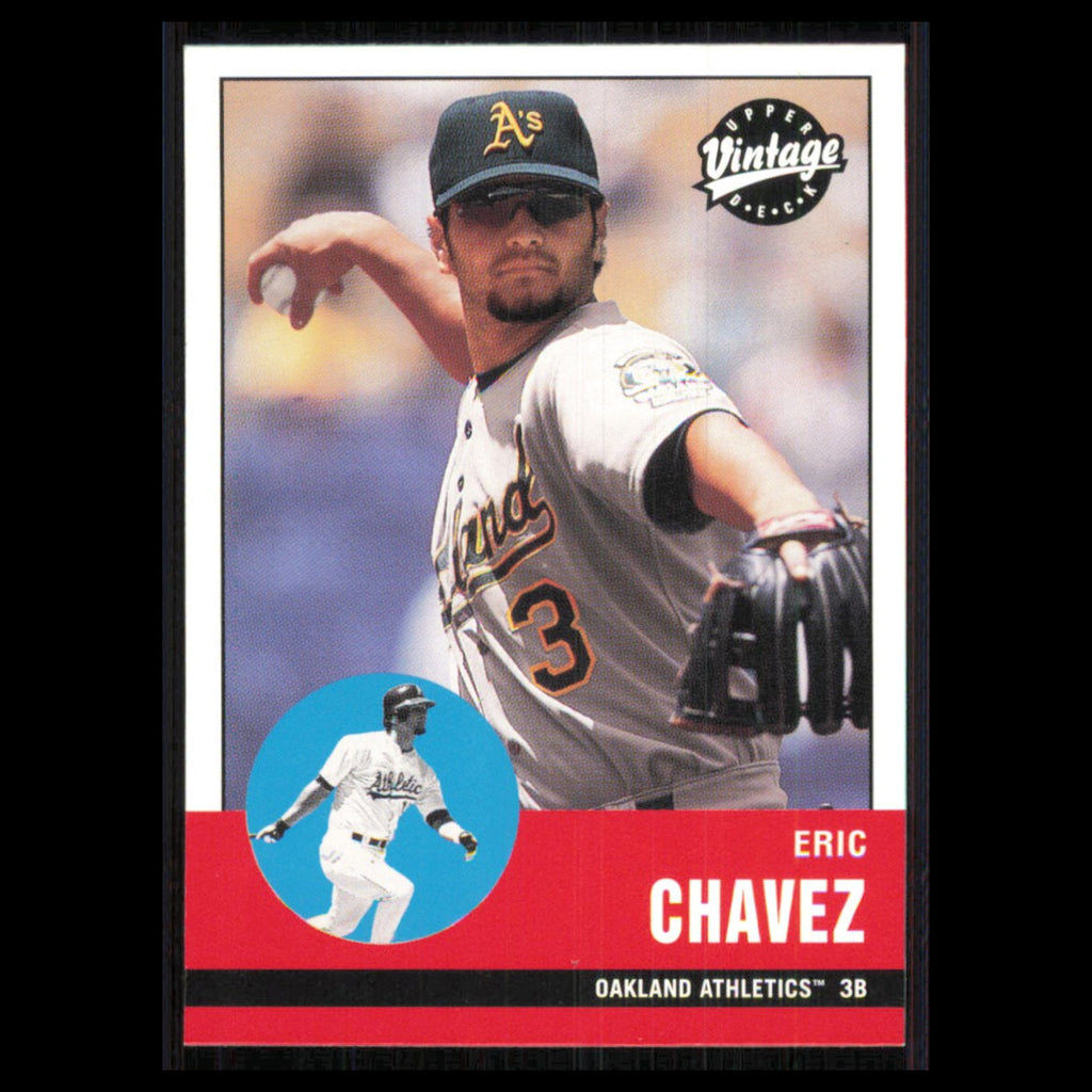 Eric Chavez #17 2001 Upper Deck Vintage Oakland Athletics Baseball Card MLB NM