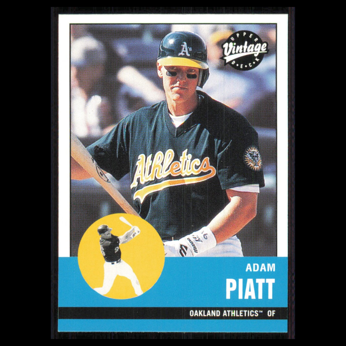 Adam Piatt #14 2001 Upper Deck Vintage Oakland Athletics Baseball Card MLB NM