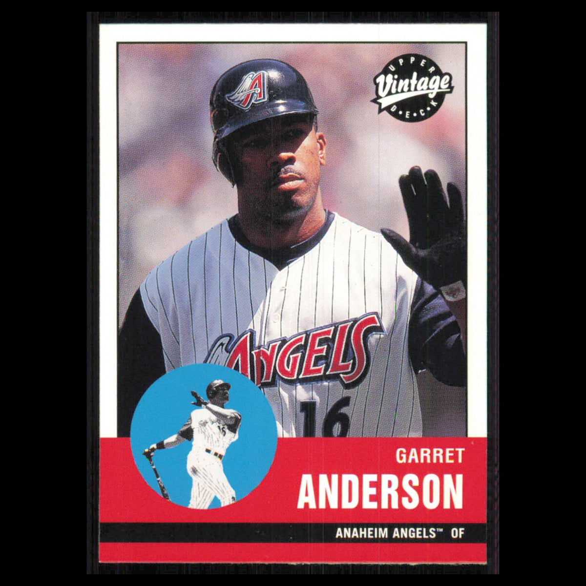Garret Anderson #9 2001 Upper Deck Vintage Anaheim Angels Baseball Card MLB NM