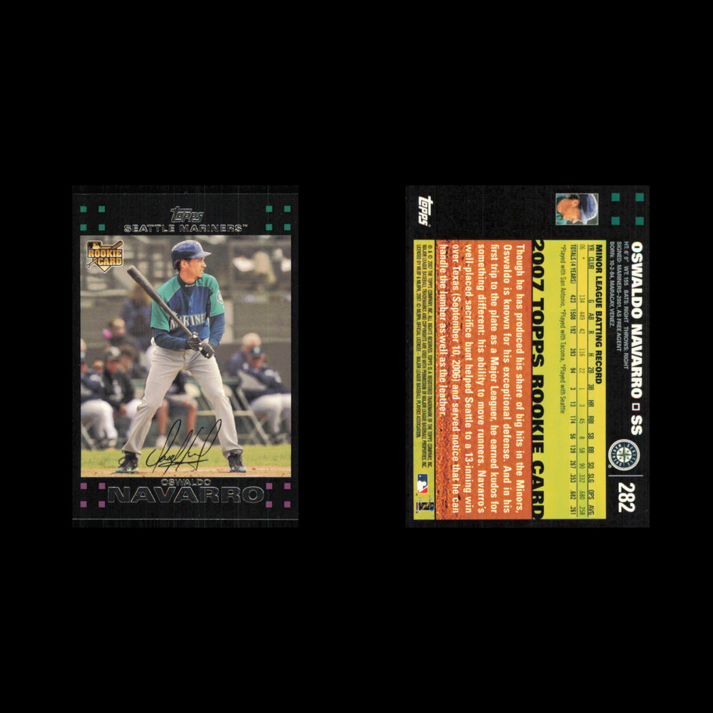 Oswaldo Navarro Rookie #282 2007 Topps Seattle Mariners Baseball Card MLB NM