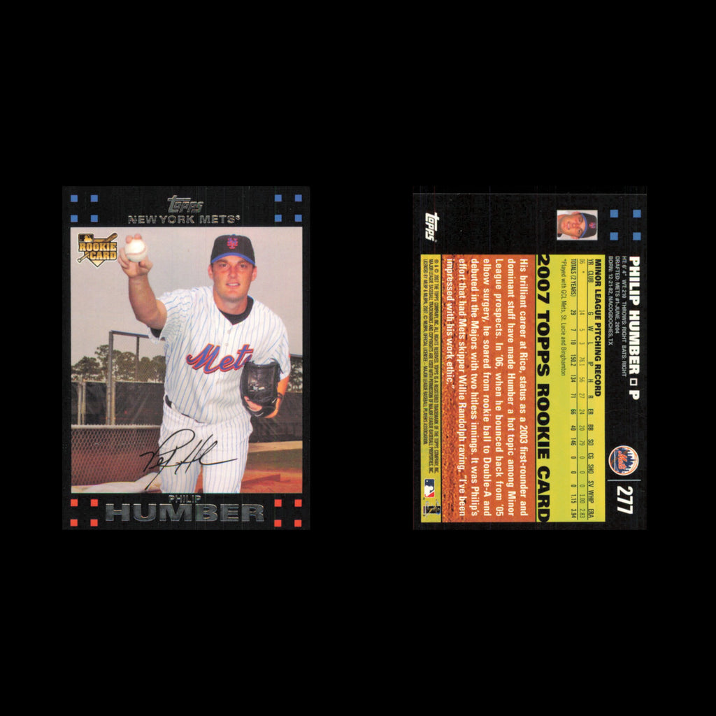 Philip Humber Rookie #277 2007 Topps New York Mets Baseball Card MLB NM