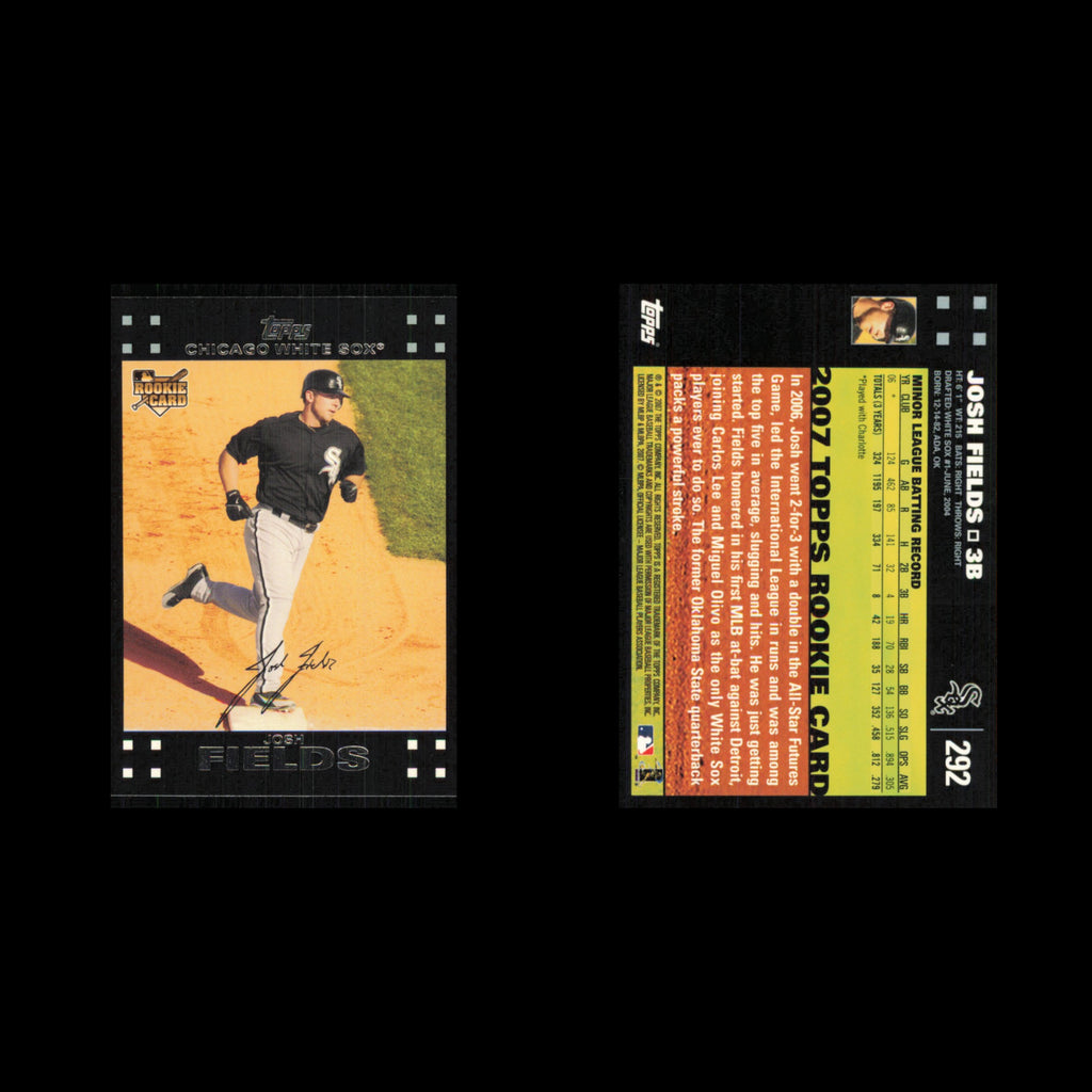 Josh Fields Rookie #292 2007 Topps Chicago White Sox Baseball Card MLB NM