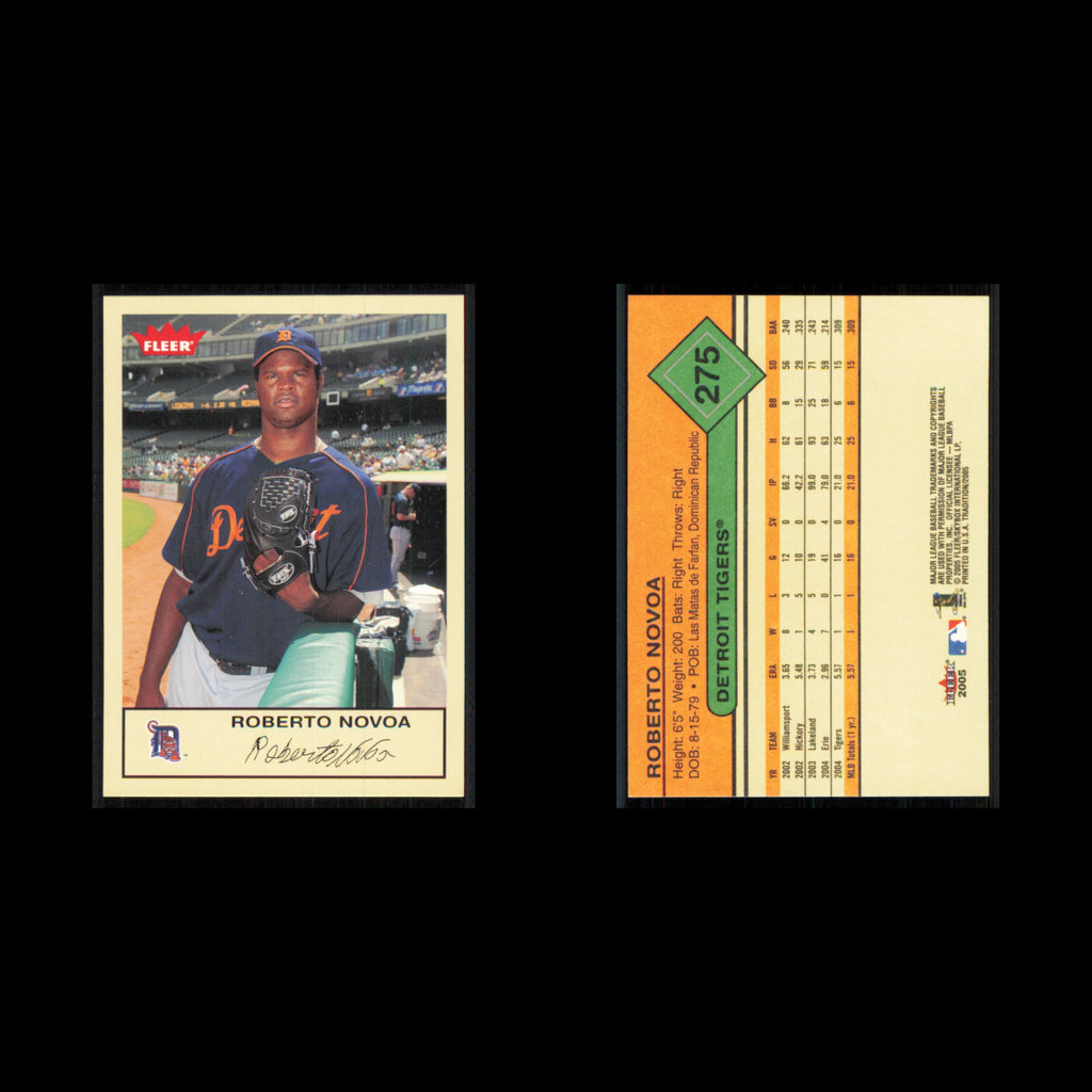 Roberto Novoa #275 2005 Fleer Tradition Detroit Tigers Baseball Card MLB NM