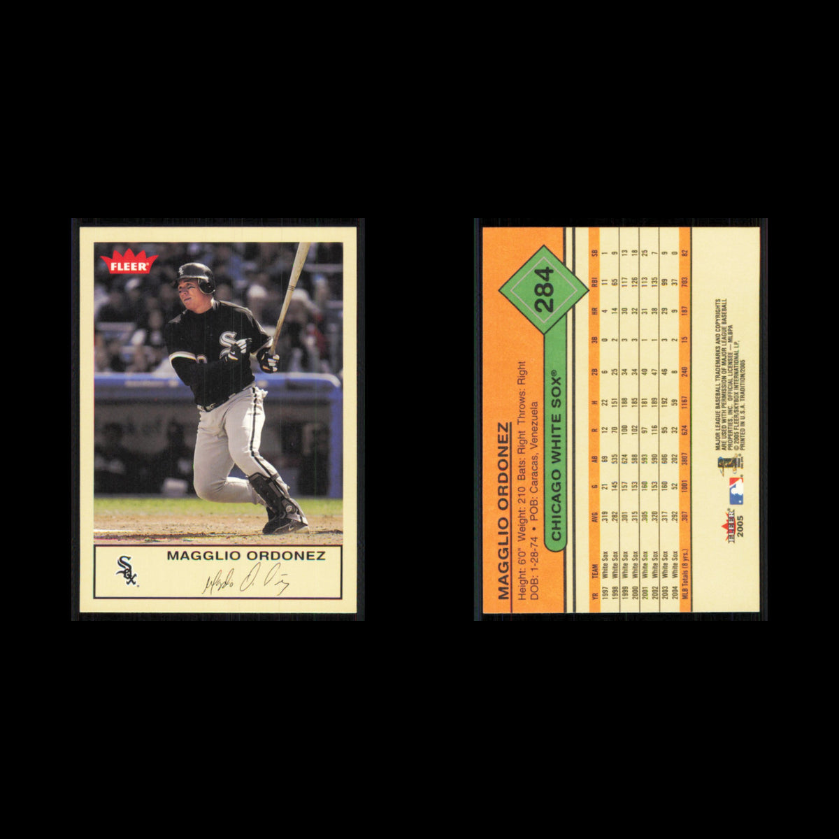 Magglio Ordonez #284 2005 Fleer Tradition Chicago White Sox Baseball Card MLB NM