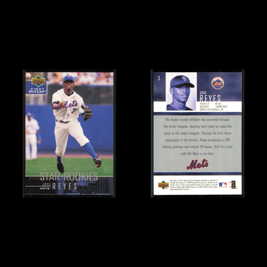 Jose Reyes #3 2004 Upper Deck First Pitch New York Mets Baseball Card MLB NM