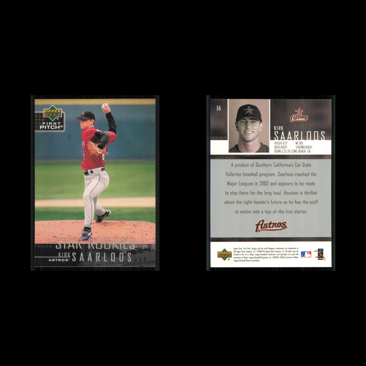 Kirk Saarloos #14 2004 Upper Deck First Pitch Houston Astros Baseball Card MLB