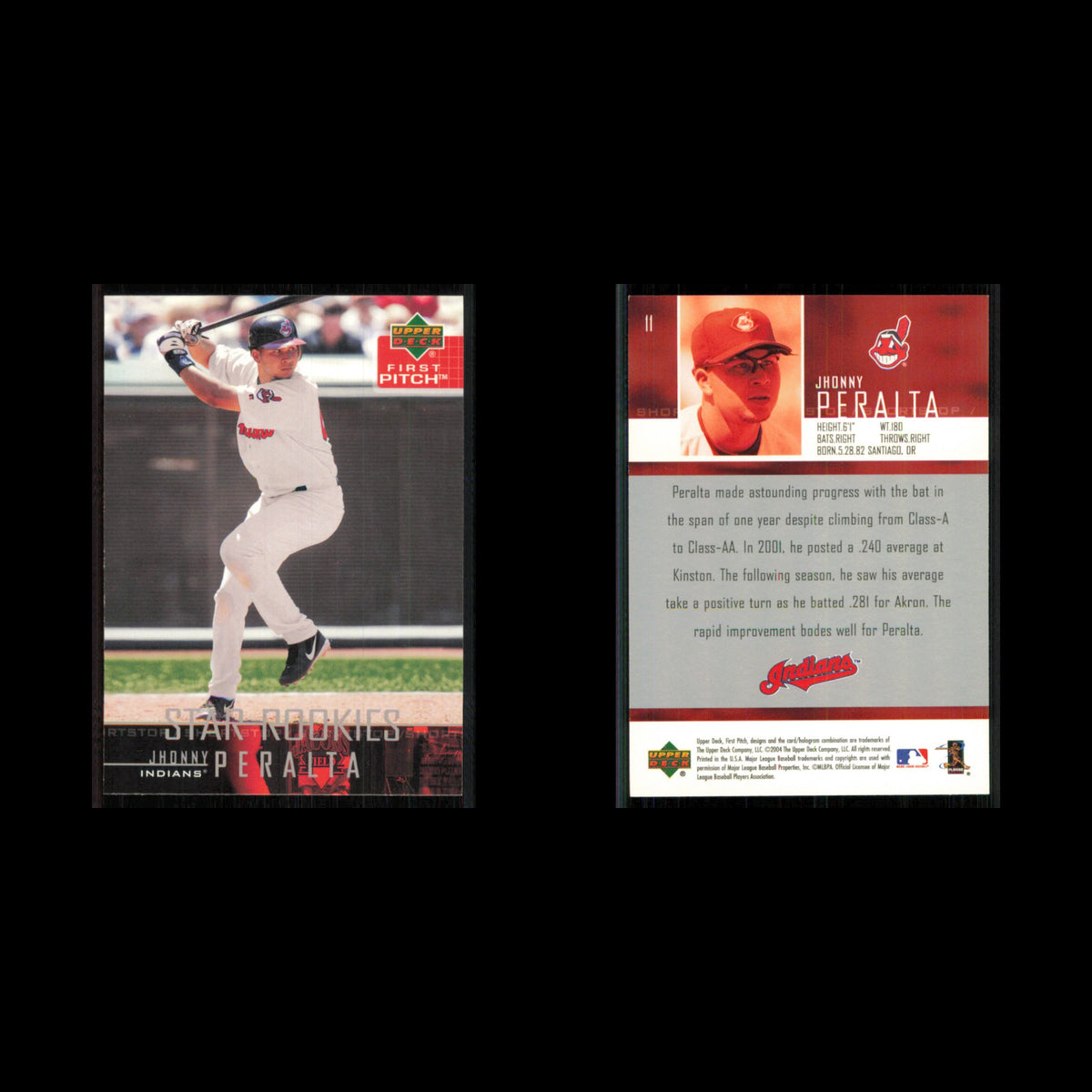Jhonny Peralta #11 2004 Upper Deck First Pitch Cleveland Indians Baseball Card