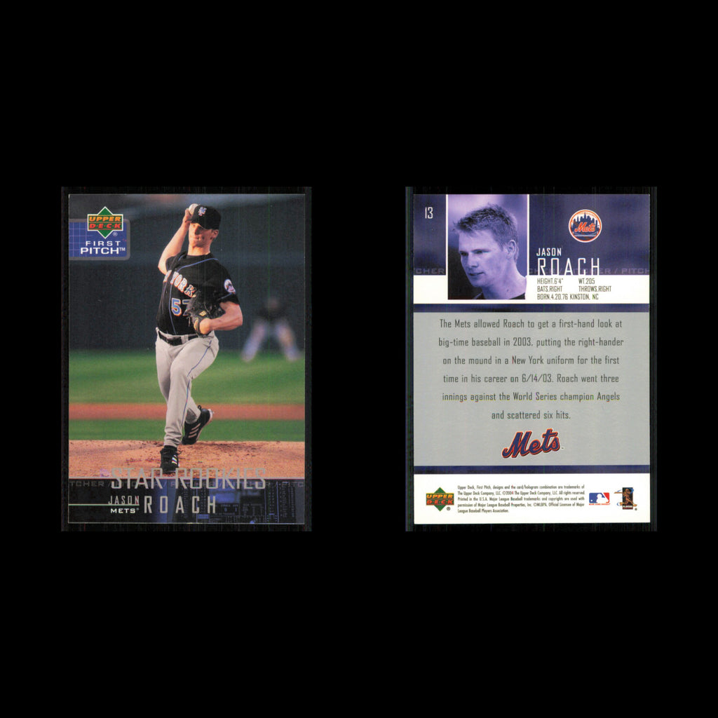 Jason Roach #13 2004 Upper Deck First Pitch New York Mets Baseball Card MLB NM