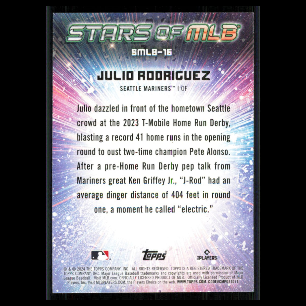 Julio Rodriguez #SMLB-16 2024 Topps Seattle Mariners Baseball Card MLB NM