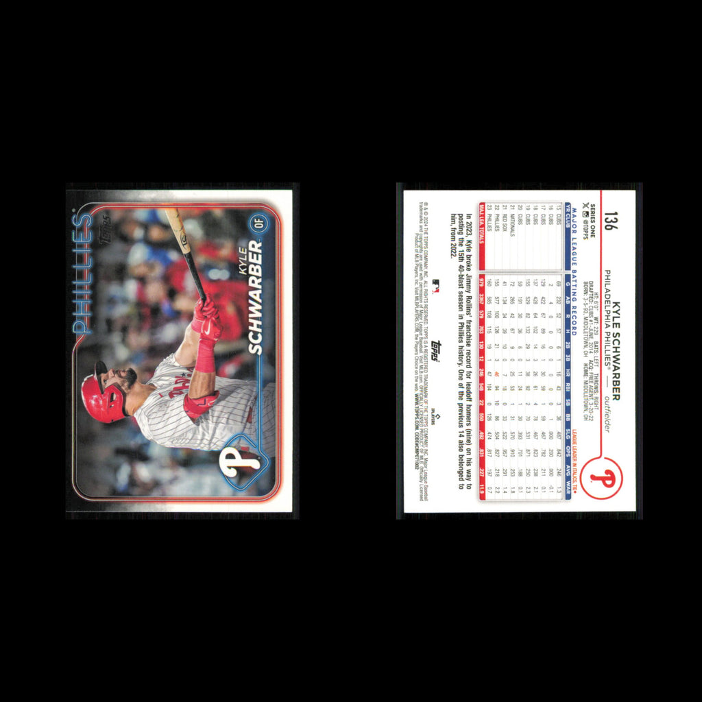 Kyle Schwarber #136 2024 Topps Philadelphia Phillies Baseball Card MLB NM