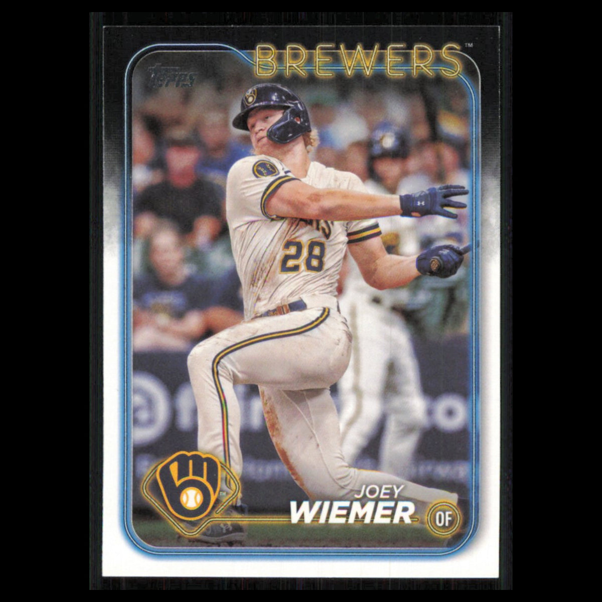 Joey Wiemer #9 2024 Topps Milwaukee Brewers Baseball Card MLB NM