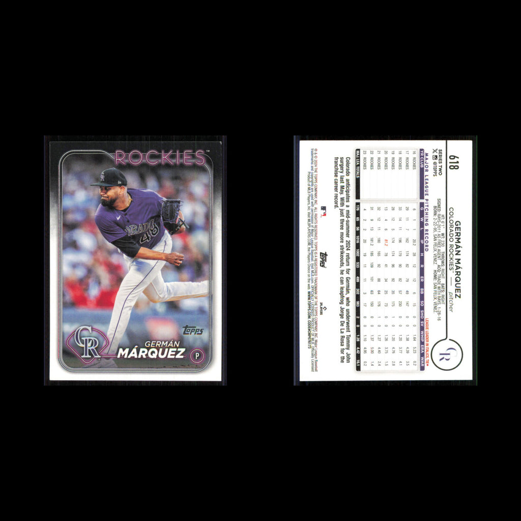 German Marquez #618 2024 Topps Colorado Rockies Baseball Card MLB NM
